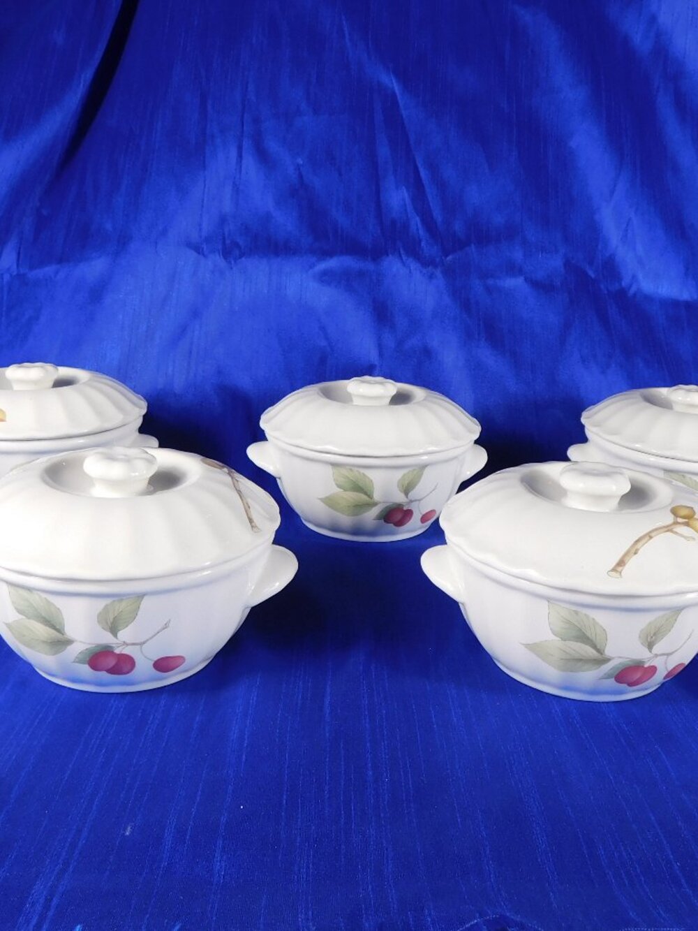 Set of Five Mikasa Belle Terre Individual Casserole Dishes with Lids # 27808